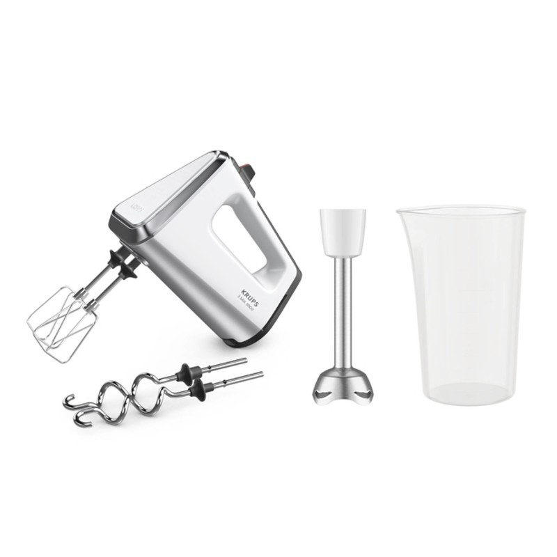 Krups 3Mix 9000 GN9121 Handmixer weiß / silber